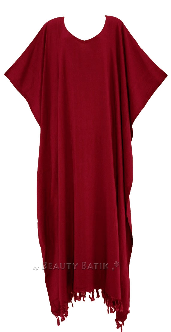 BeautyBatik Women Caftan Kaftan Loungewear Maxi Plus Size Long Dress 1X 2X 3X - 第 7/11 張圖片