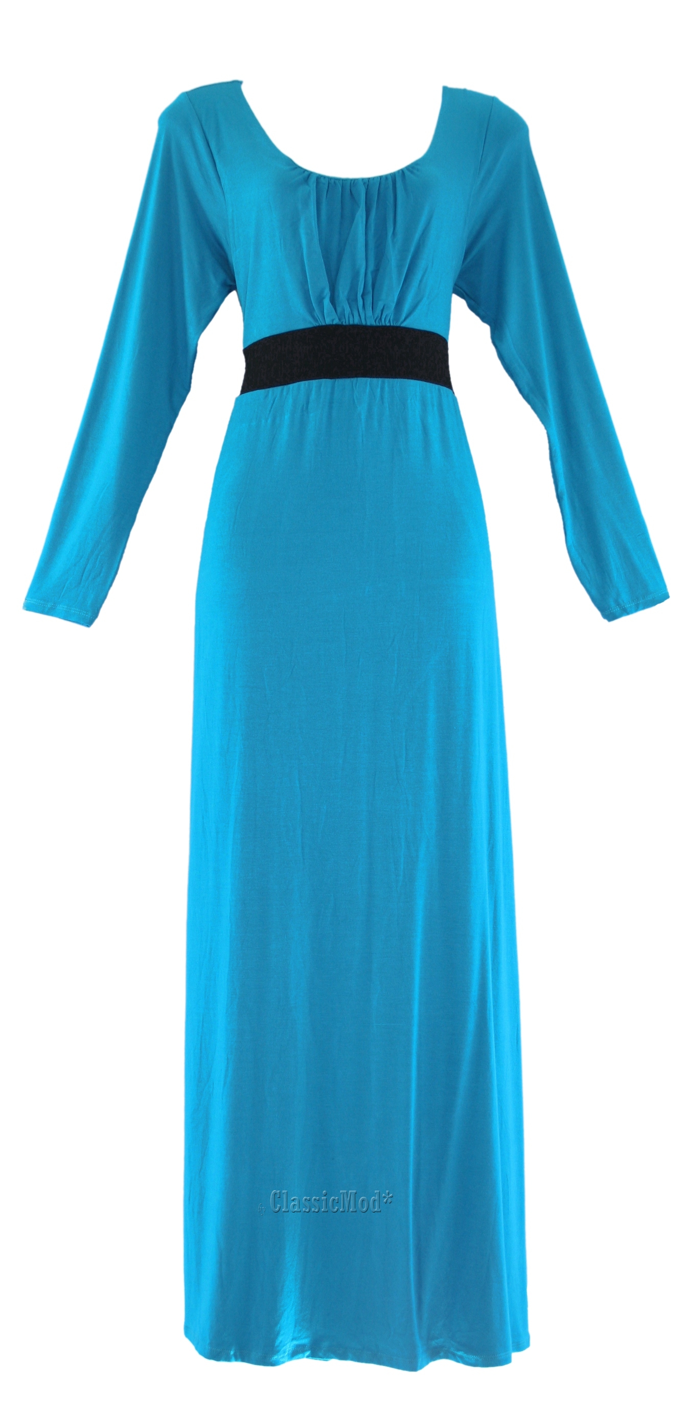 ... Ladies Long Sleeves Solid Modern Muslimah Maxi Dress XS S 2 4 6 8